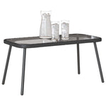 Kaffebord Svart 90 X 45 X 43 Cm Polyrotting
