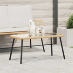 Kaffebord Brun Og Svart 90 X 45 X 43 Cm Polyrotting