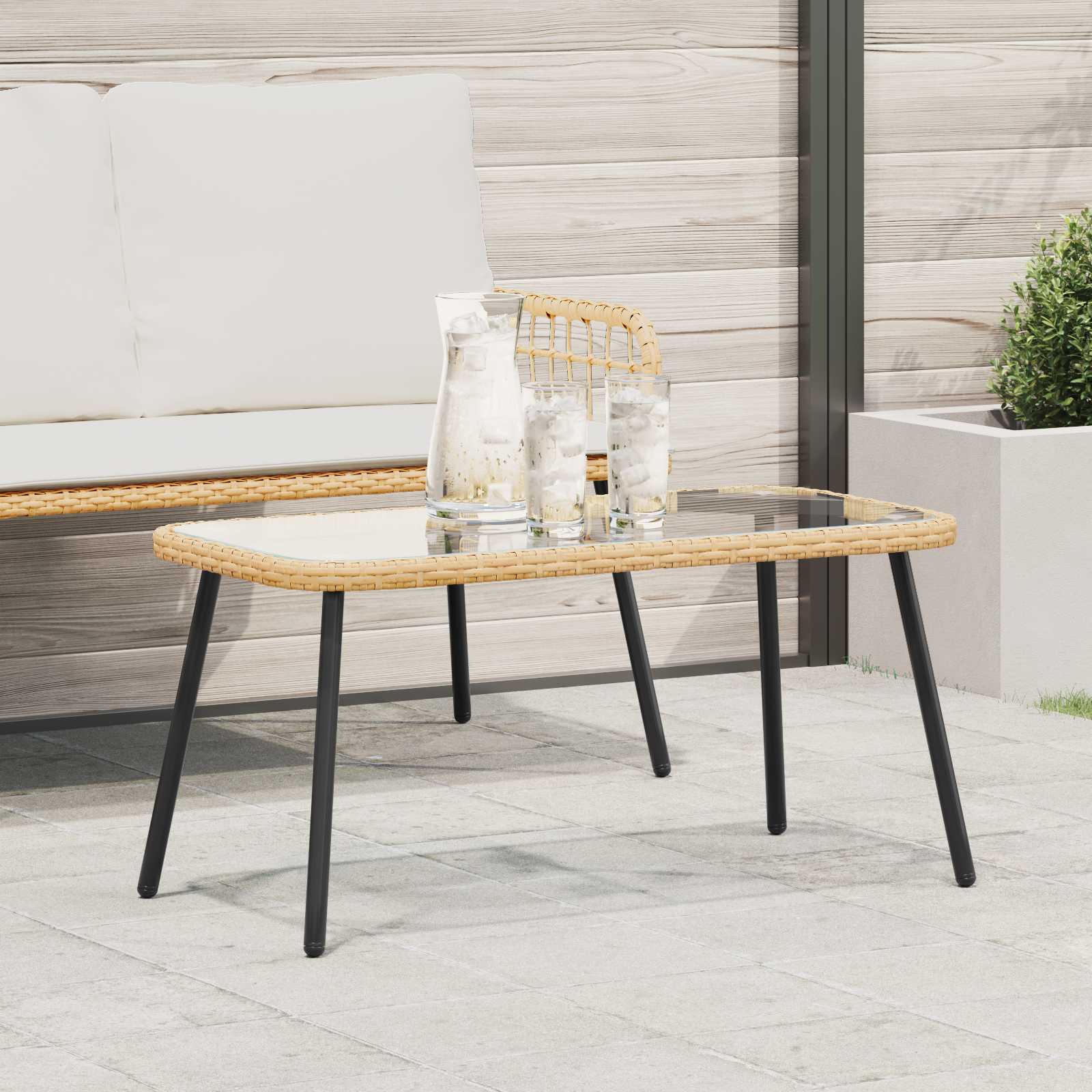 Kaffebord Brun Og Svart 90 X 45 X 43 Cm Polyrotting