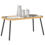 Kaffebord Brun Og Svart 90 X 45 X 43 Cm Polyrotting