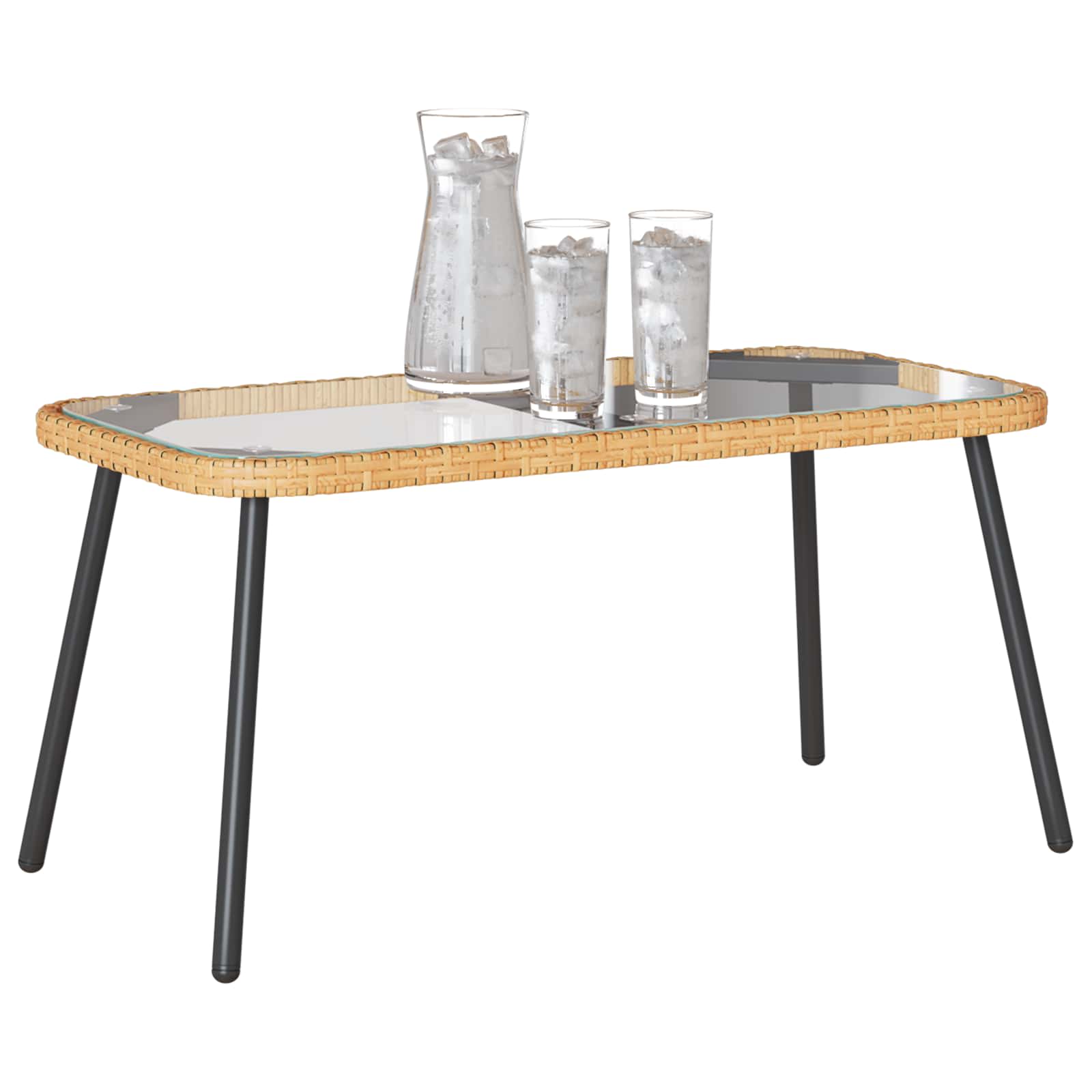 Kaffebord Brun Og Svart 90 X 45 X 43 Cm Polyrotting