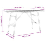 Spisebord Brun 110 X 55 X 61,5 Cm Solid Akasietre