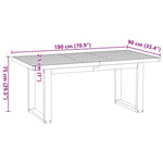 Spisebord Noain U-Formede Ben 180X90X75 Cm Heltre Furu