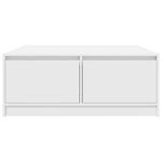 Salongbord Med Skuffer Hvit 100X100X40 Cm