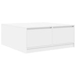 Salongbord Med Skuffer Hvit 100X100X40 Cm