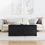 Salongbord Med Skuffer Svart Eik 100X100X40 Cm