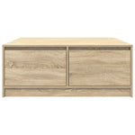 Salongbord Med Skuffer Sonoma Eik 100X100X40 Cm