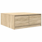 Salongbord Med Skuffer Sonoma Eik 100X100X40 Cm