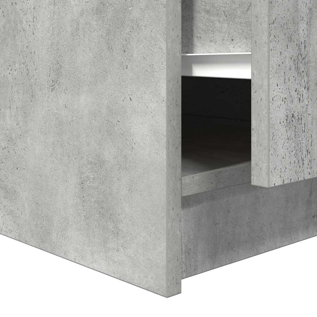Salongbord Med Skuffer Betonggrå 100X100X40 Cm