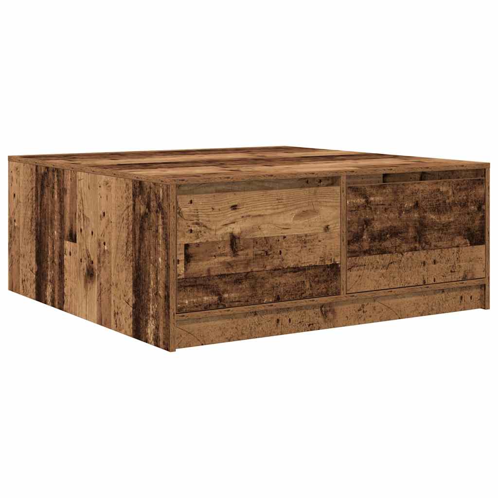 Salongbord Med Skuffer Gammelt Tre 100X100X40 Cm