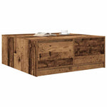 Salongbord Med Skuffer Gammelt Tre 100X100X40 Cm