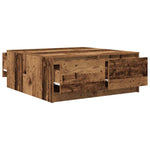 Salongbord Med Skuffer Gammelt Tre 100X100X40 Cm
