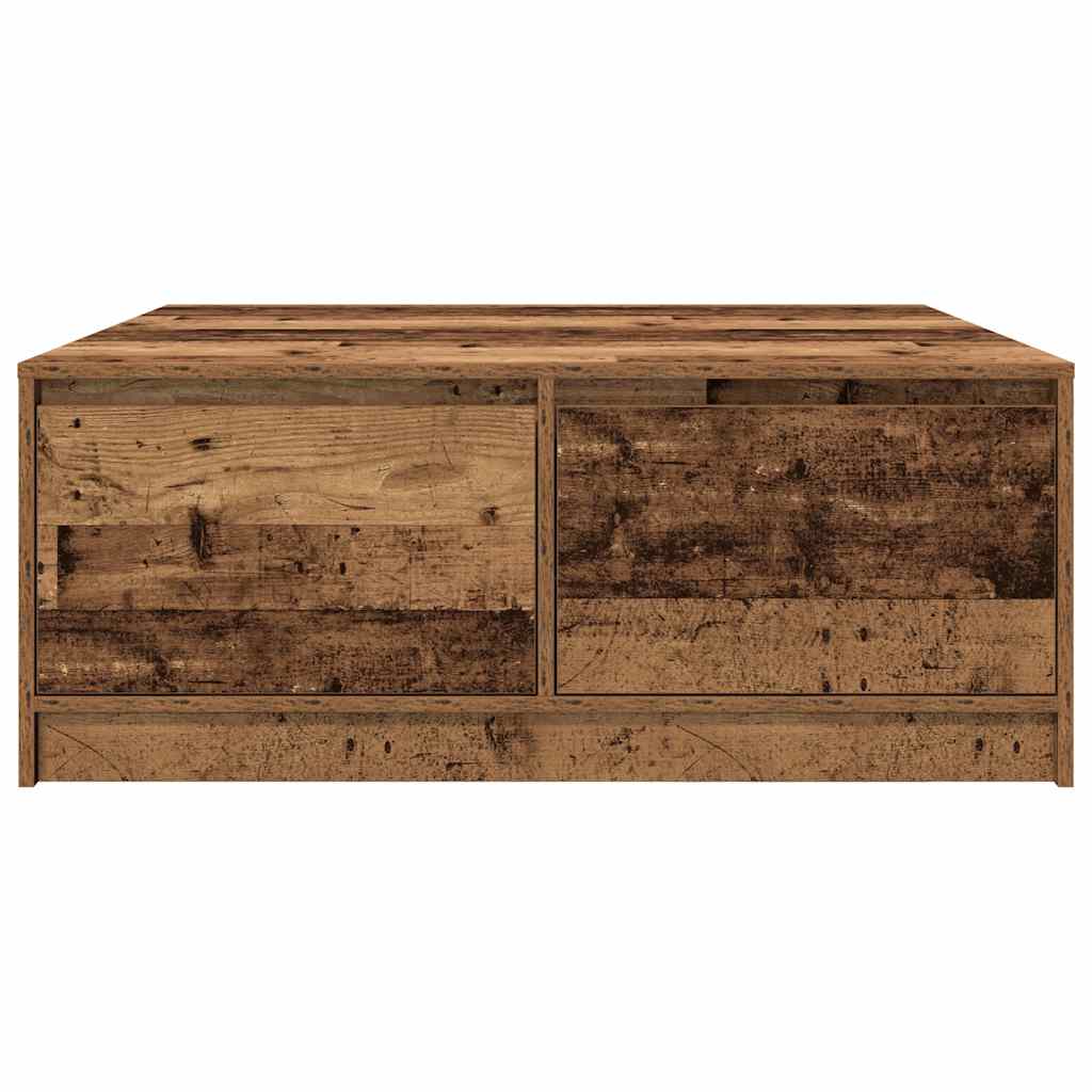 Salongbord Med Skuffer Gammelt Tre 100X100X40 Cm