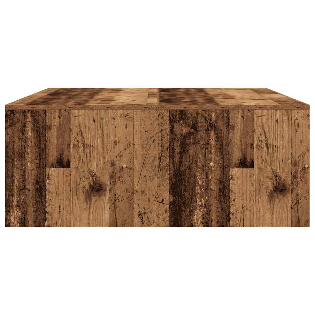 Salongbord Med Skuffer Gammelt Tre 100X100X40 Cm