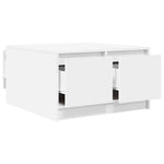 Salongbord Med Skuffer Hvit 70,5X70X40 Cm