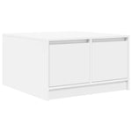 Salongbord Med Skuffer Hvit 70,5X70X40 Cm