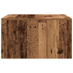 Salongbord Med Skuffer Gammelt Tre 70,5X70X40 Cm