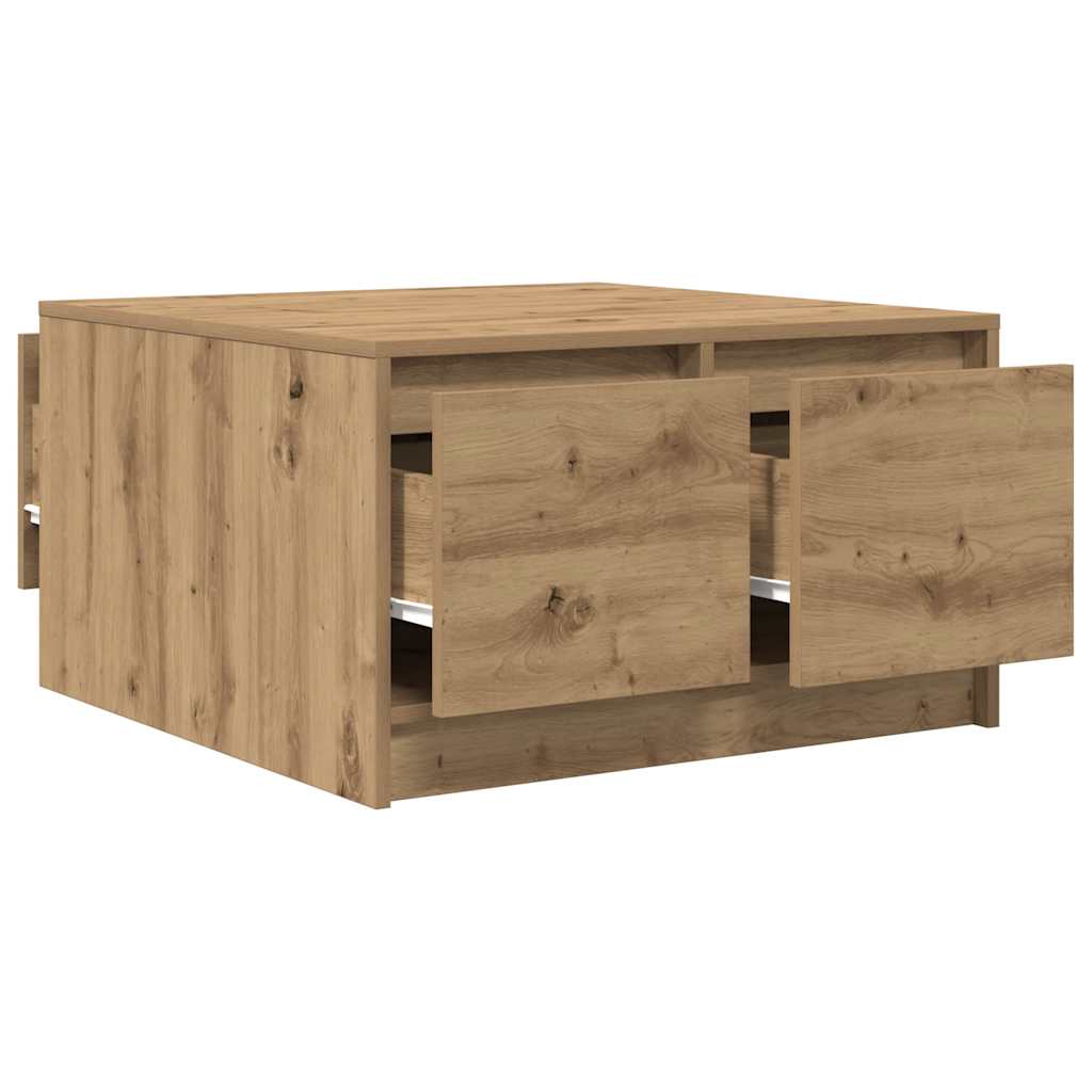 Salongbord Med Skuffer Artisan Eik 70,5X70X40 Cm