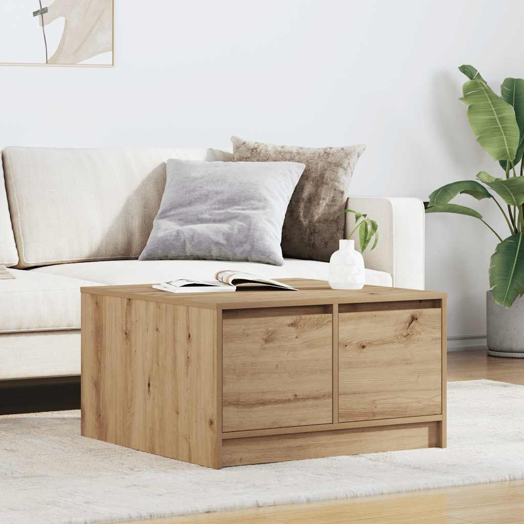 Salongbord Med Skuffer Artisan Eik 70,5X70X40 Cm