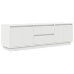 Tv-Benk Med Led-Lys Hvit 160,5X41X50 Cm