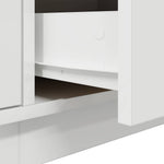 Tv-Benk Med Led-Lys Hvit 160,5X41X50 Cm