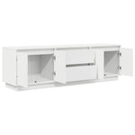 Tv-Benk Med Led-Lys Hvit 160,5X41X50 Cm