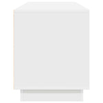 Tv-Benk Med Led-Lys Hvit 160,5X41X50 Cm