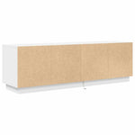 Tv-Benk Med Led-Lys Hvit 160,5X41X50 Cm