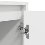 Tv-Benk Med Led-Lys Hvit 160,5X41X50 Cm