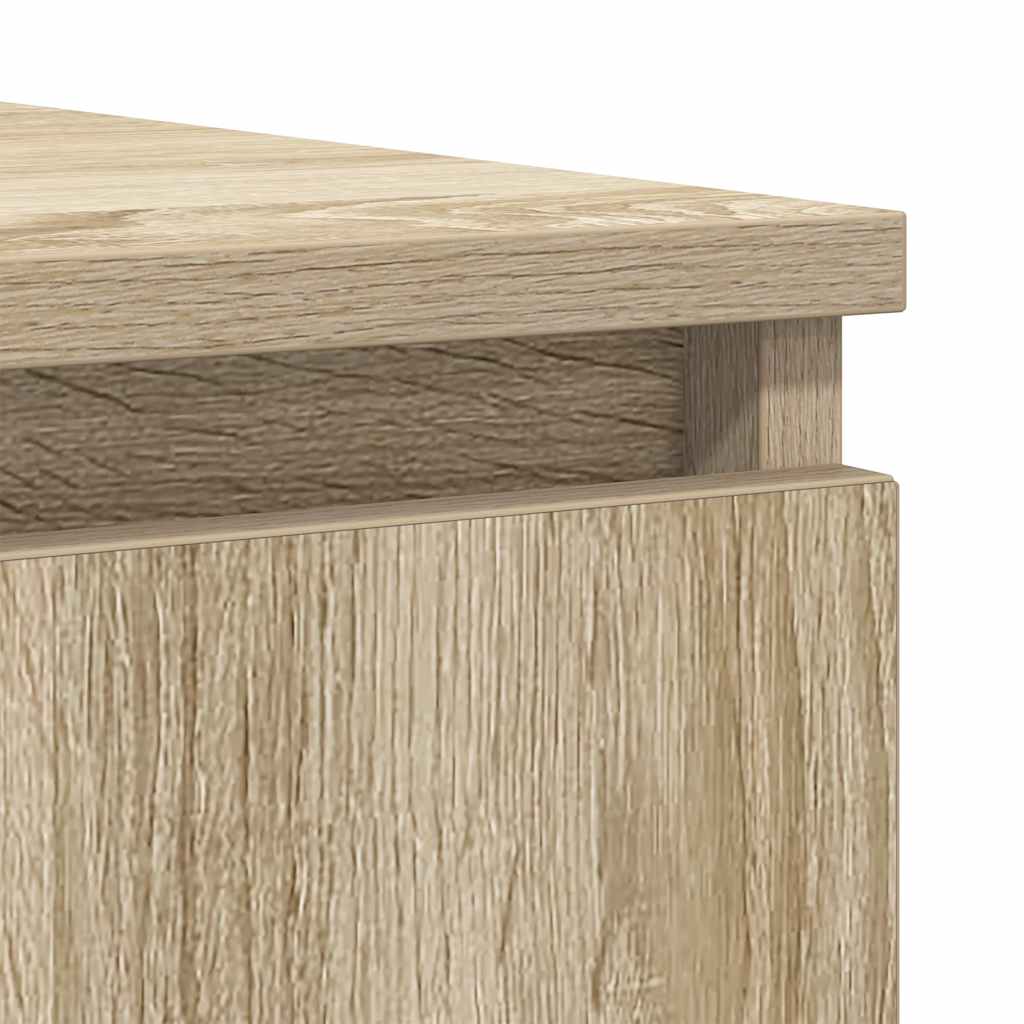 Skjenk Med Skuffer Sonoma Eik 100,5X35X76 Cm Konstruert Tre