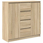 Skjenk Med Skuffer Sonoma Eik 100,5X35X98,5 Cm Konstruert Tre