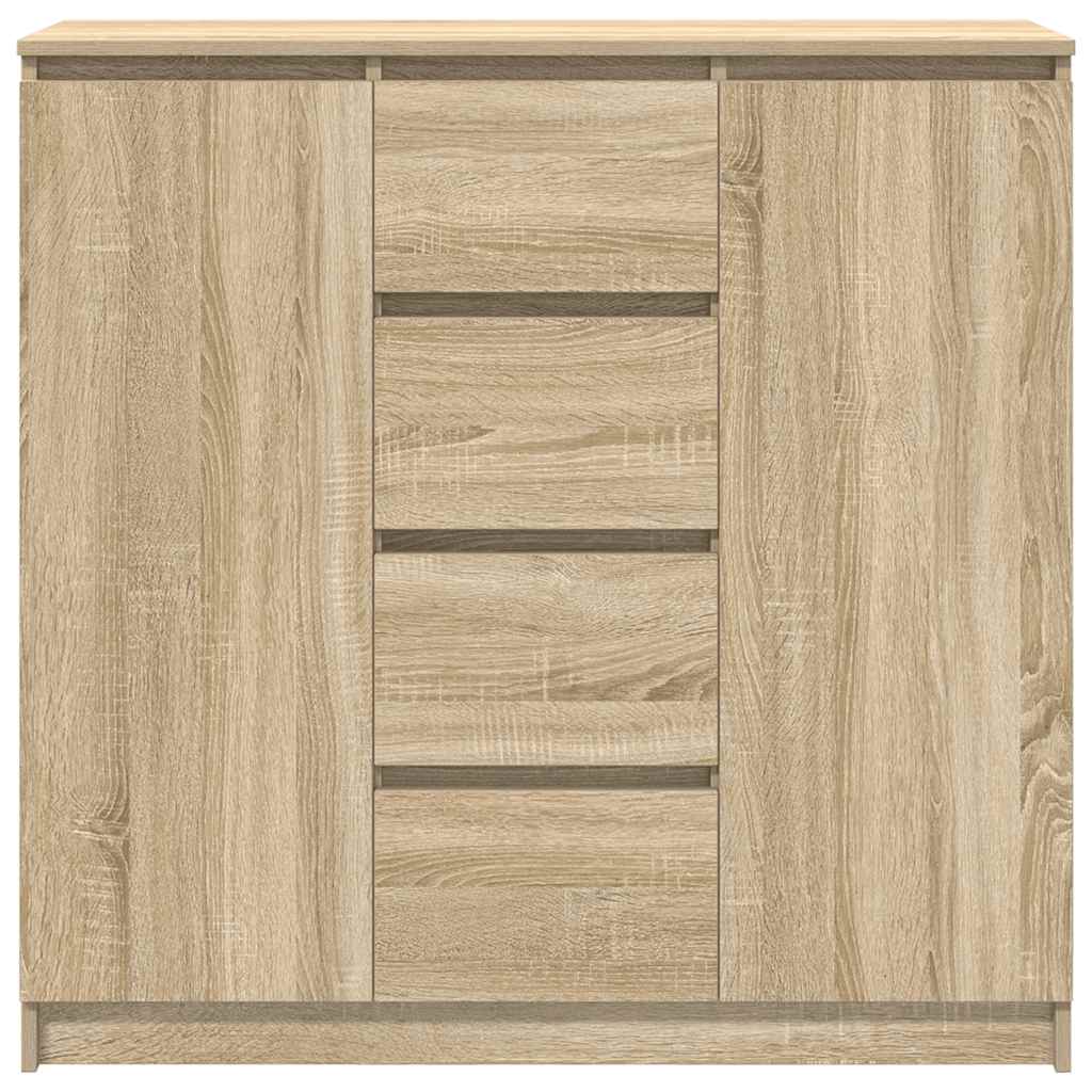 Skjenk Med Skuffer Sonoma Eik 100,5X35X98,5 Cm Konstruert Tre