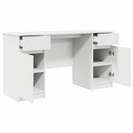 Skrivebord Med Skuff Hvit 140 X 49 X 76 Cm Konstruert Tre