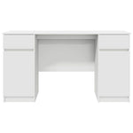 Skrivebord Med Skuff Hvit 140 X 49 X 76 Cm Konstruert Tre
