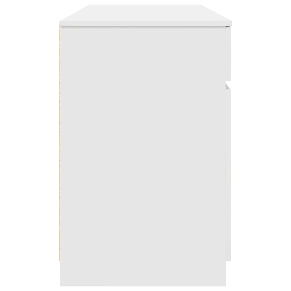 Skrivebord Med Skuff Hvit 140 X 49 X 76 Cm Konstruert Tre