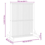 Personvernsvegg Brun 79,5 X 50 X 110 Cm Solid Akasietre