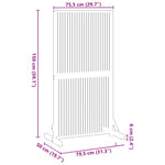 Personvernsvegg Brun 79,5 X 50 X 150 Cm Solid Akasietre