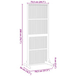 Personvernsvegg Brun 79.5 X 50 X 200 Cm Massivt Akasietre