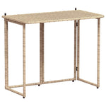 Sammenleggbart Hagebord Beige 90X51X75 Cm Polyrotting