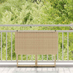 Sammenleggbart Hagebord Beige 90X51X75 Cm Polyrotting