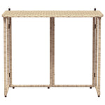 Sammenleggbart Hagebord Beige 90X51X75 Cm Polyrotting