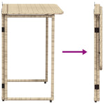 Sammenleggbart Hagebord Beige 90X51X75 Cm Polyrotting
