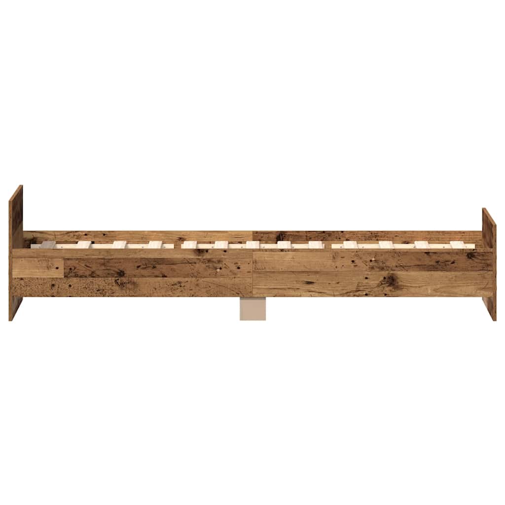 Sengeramme Uten Madrass Gammelt Tre 90X190 Cm Konstruert Tre