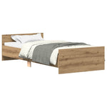 Sengeramme Uten Madrass Artisan Eik 90X190 Cm Konstruert Tre