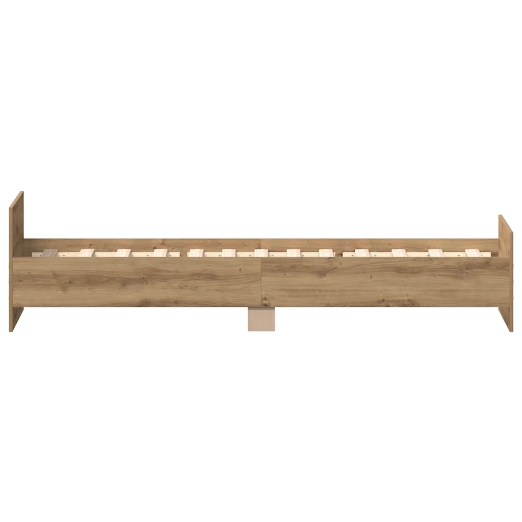 Sengeramme Uten Madrass Artisan Eik 90X190 Cm Konstruert Tre
