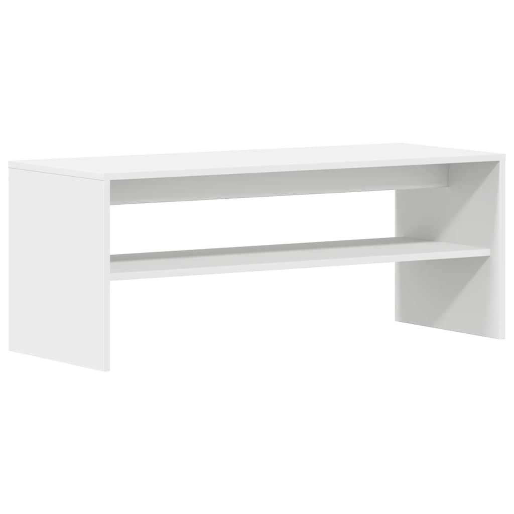 Tv-Benk Hvit 100X40X40 Cm Sponplate