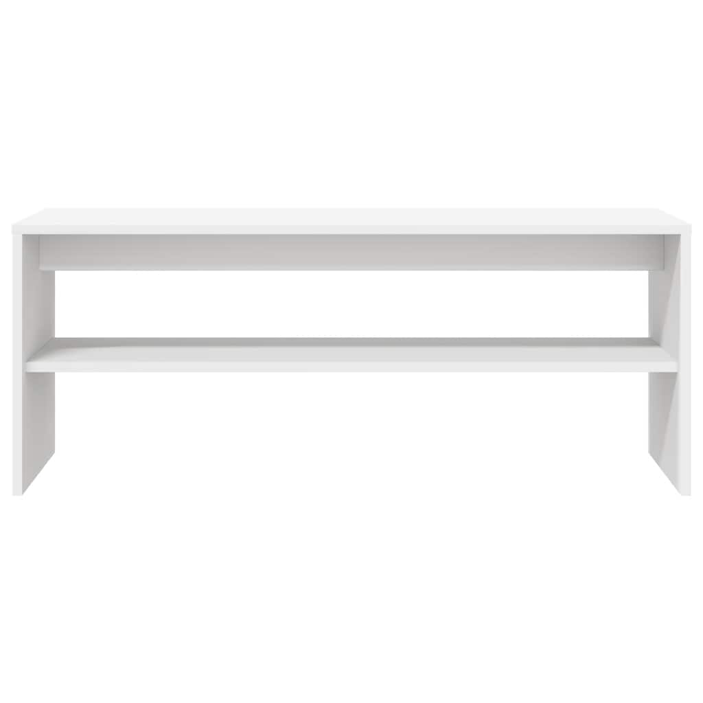 Tv-Benk Hvit 100X40X40 Cm Sponplate