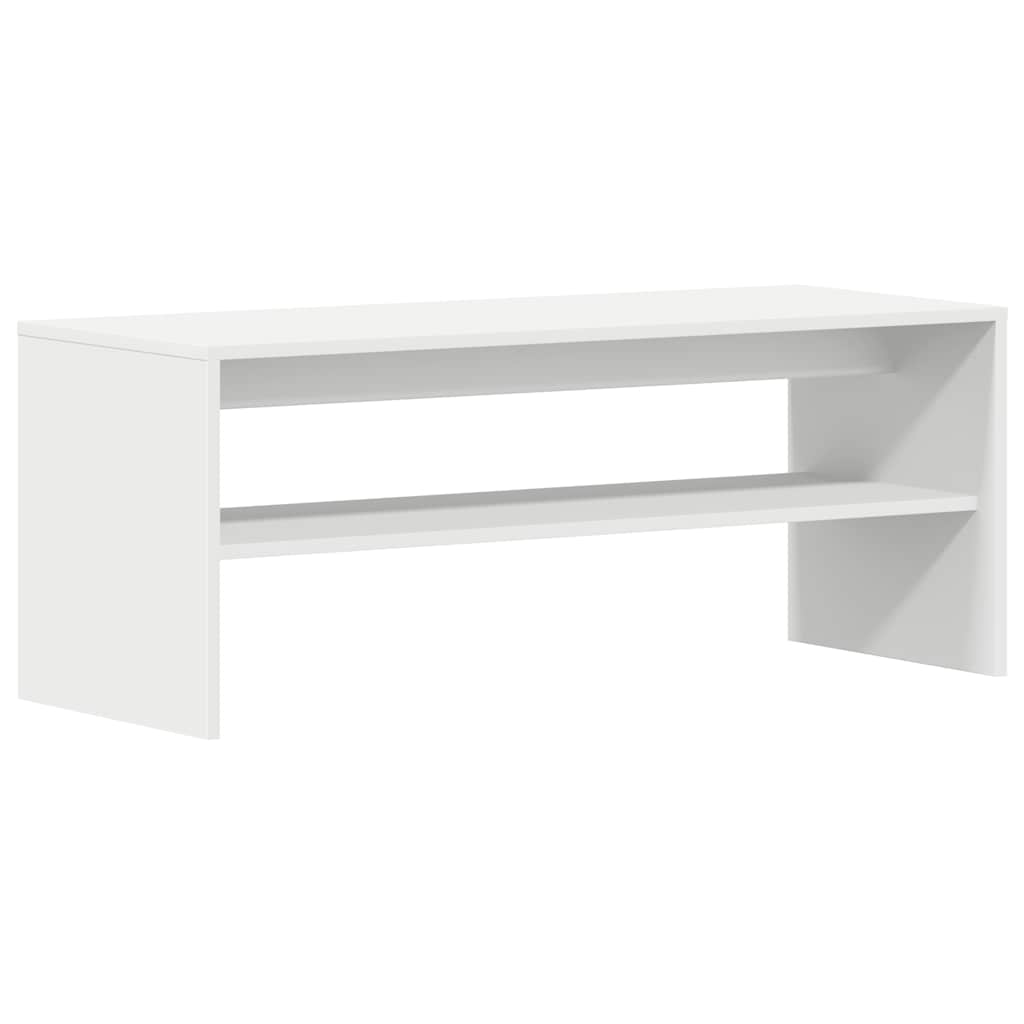 Tv-Benk Hvit 100X40X40 Cm Sponplate