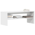 Tv-Benk Hvit 100X40X40 Cm Sponplate