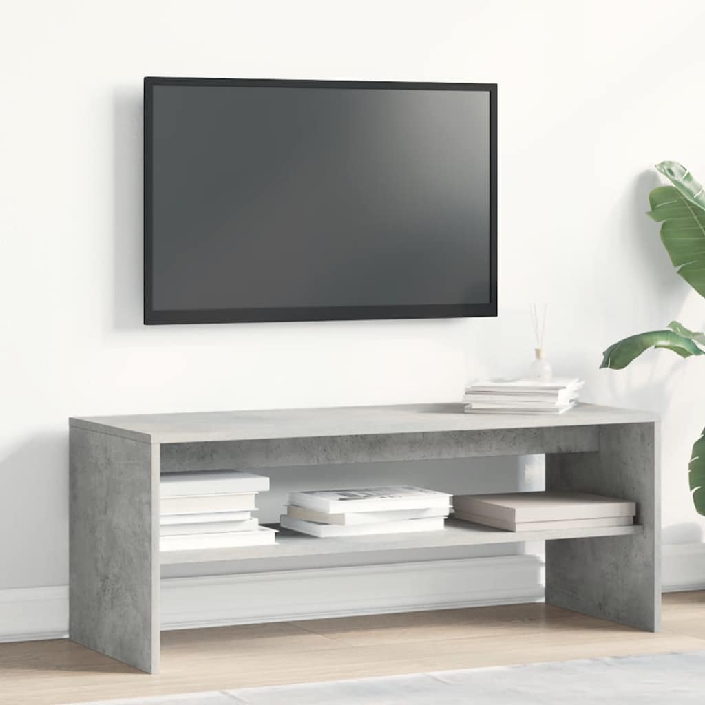 Tv-Benk Betonggrå 100X40X40 Cm Sponplate